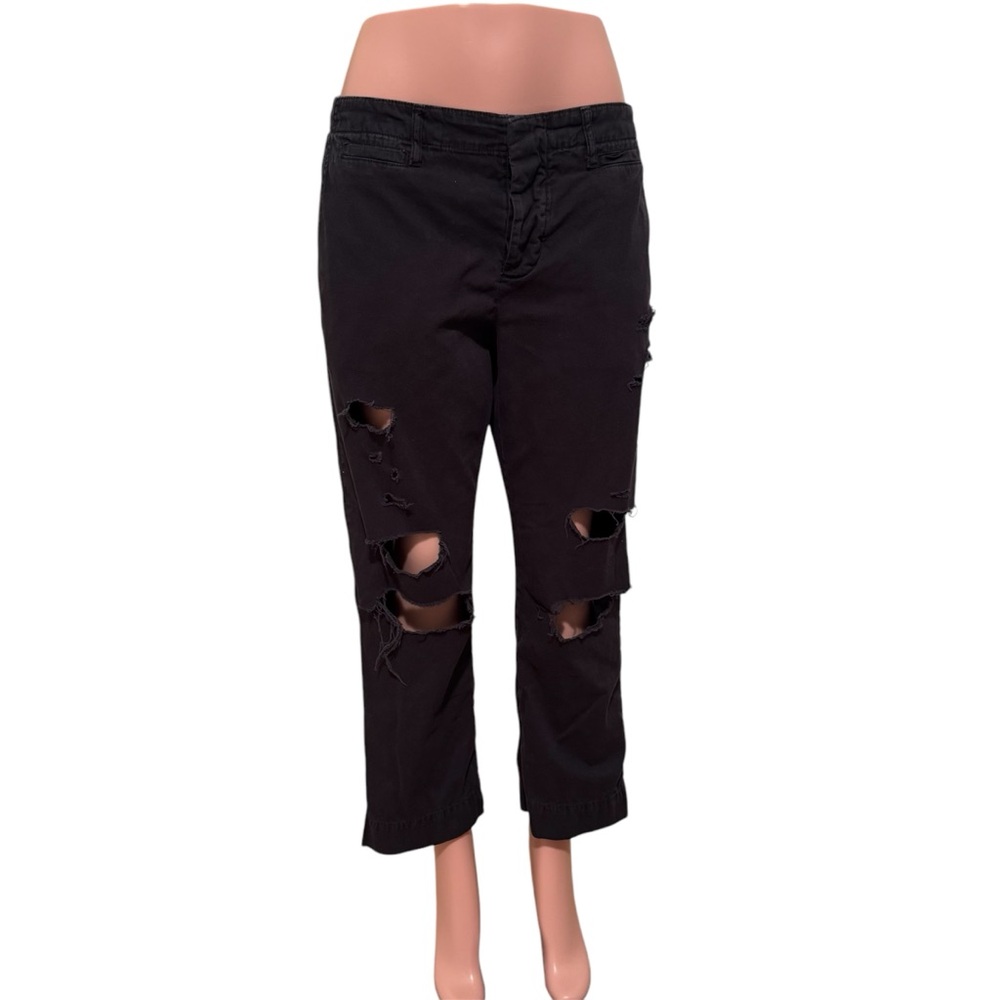 Women's Black Distressed Pants